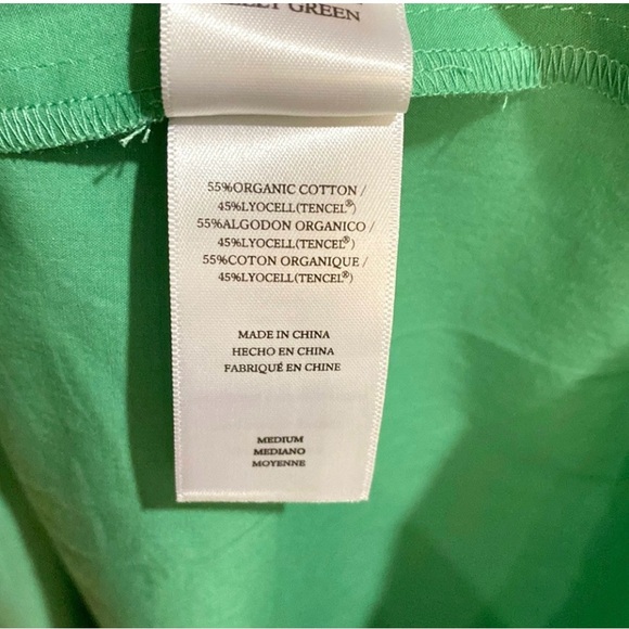 Rails Green Organic Cotton Constitine Self Tie Midi Dress Size Small - Picture 10 of 13